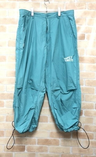 【中古】 A BATHING APE×9090 アベイシングエイプ WOVEN PANT AAPPTM9601XX グリーン L 111427830 【中古】 A BATHING APE×9090 アベイシングエイプ WOVEN PANT AAPPTM9601XX グリーン L 111427830