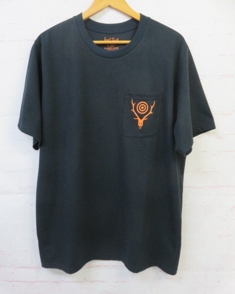 šS2W8 ġȥ Round Pocket Tee KP905 ֥å M 991860629