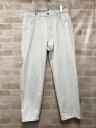 【中古】 BROOKLYN OVERALL ブルックリンオーバーオール テーパードデニムパンツ 3108-5110 クリーム M 111427487
