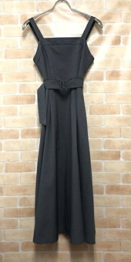 【中古】 NATURAL BEAUTY BASIC ナチュラルビューティーベーシック ベルテッドジャンスカ グレー PS 111428030 【中古】 NATURAL BEAUTY BASIC ナチュラルビューティーベーシック ベルテッドジャンスカ グレー PS 111428030