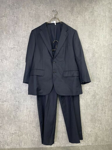 【中古】日本製 BURBERRY LONDON バーバリー ロンドン ジャケット テーラード スラックス セットアップ ストライプ 三陽商会 ネイビー 33895532 【中古】日本製 BURBERRY LONDON バーバリー ロンドン ジャケット テーラード スラックス セットアップ ストライプ 三陽商会 ネイビー 33895532