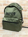 【中古】 A BATHING APE アベイシングエイプ リュック ナイロン 001GDL201010H カーキ 111432077(4)