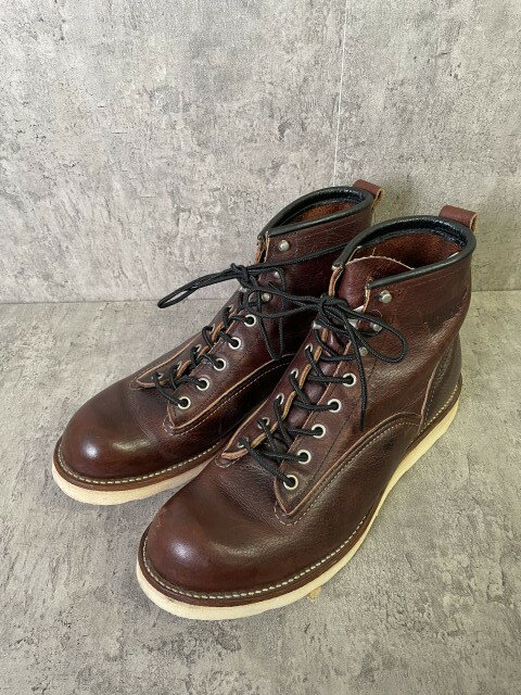 【中古】米国製 REDWING レット゛ウィンク゛ ラインマン フ゛ーツ 2906 アメリカ製 USA フ゛ラウン US9 33918251