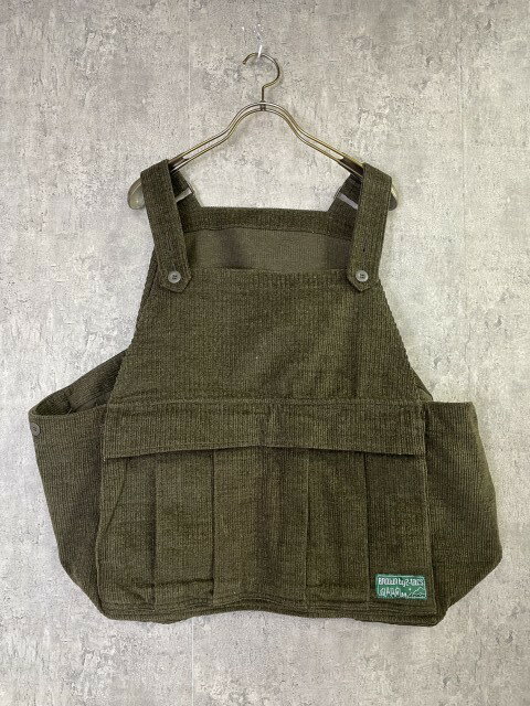 【中古】日本製 2-TACS ツータックス SEED IT ベスト タクティカル コーデュロイ ポケット グリーン デ..