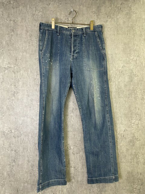 【中古】STUSSY ステューシー デニム パンツ ペイント ワーク インディゴ 32 33931267