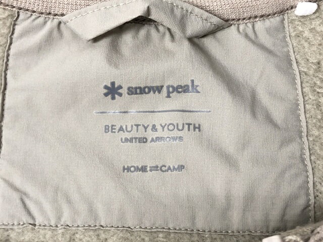 【中古】 snow peak×BEAUTY&YOUTH UNITED ARROWS スノーピーク フリジャケット UA-JK-21AM702 ベージュ L 111440884