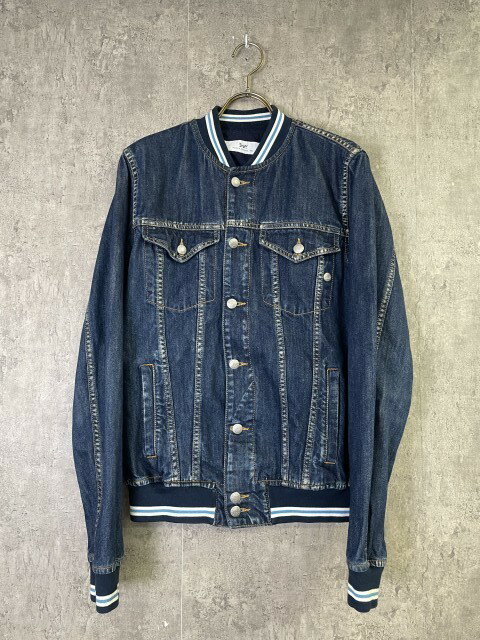 【中古】イタリア製 SHAFT シャフト デニム ジャケット リブ インディゴ サイズ表記ナシ 33941570
