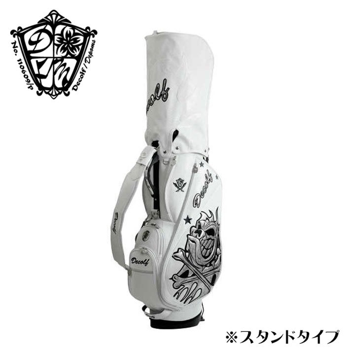【送料無料】【DECOLF】デコルフ ゴルフ DMC-001 スカル スタンドキャディバッグ メンズ レディース 合皮 ゴルフバッグ かっこいい おしゃれ レア...