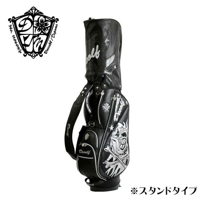【送料無料】【DECOLF】デコルフ ゴルフ DMC-001 スカル スタンドキャディバッグ メンズ レディース 合皮 ゴルフバッグ かっこいい おしゃれ レア...