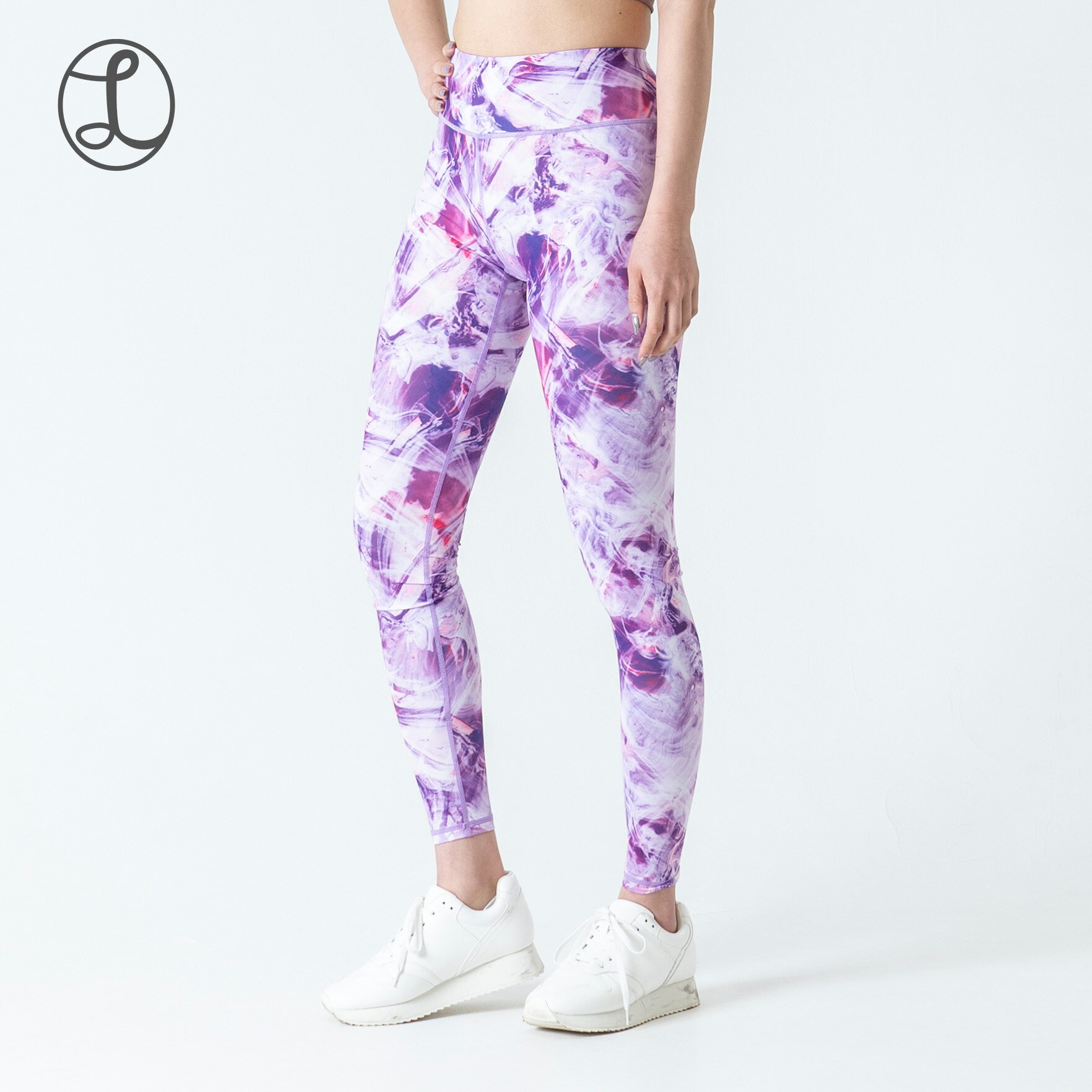 【クーポン配布中！】デザインレギンス クリスタルパープル ヨガウェア ヨガ レギンス ヨガパンツ 水陸両用 着圧 水着 ヨガスパッツ フィットネス 大きいサイズ ホットヨガウェア スポーツウェア かわいい レディース