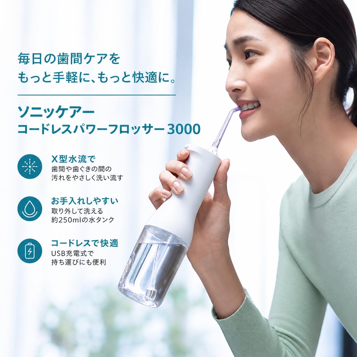 【特典あり】フィリップス ジェットウォッシャー ソニッケアー HX3826/21 コードレ...