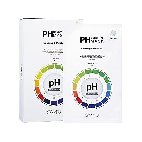 SAM'U 正規品 サミュPHセンシティブマス PH SENSITIVE MASK 10枚 マスクパック 保湿 敏感肌ケア 乾燥肌ケア スキンケア 肌荒れケア 毛穴ケア 弱酸性 低刺激のサムネイル
