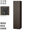 【送料無料】木目扉1人用ロッカー/スチールロッカー【ボタン錠】【地域限定設置サービス中】本体ダークブラウン色【扉/木目シート・ゼブラウッド】【国産品】【完成品】...