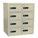 【送料無料】LK-308【軒先渡し商品】EIKO貴重品保管庫/小物入れ完成品/ダイヤル錠NO検索キー1本付きロッカー 8人用/8人用ロッカースチールロッカー/オ...