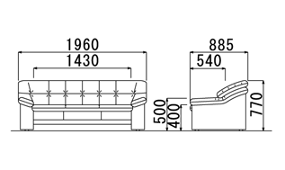 【送料無料】オプティマソファー 応接ソファー ブラック(RE-2033 V4 BK)【ビニールレザー張り】 [2]
