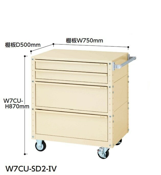 【送料無料/車上渡し】ワゴン/移動式スペシャルワゴン　全2色アイボリー/グリーン法人様限定販売工場備品/工場家具/作業所お客様組立ヤマキン/YamaKin/業務用/事務用