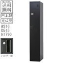 ロッカー 1人用【送料無料】【車上渡し商品】1人用ロッカースタンダードロッカー(シリンダー錠)日本製/マットブラック色/完成品オフィス/学校/病院/福祉施設ロッ...