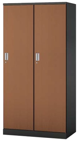 木目ロッカー【メーカー直送地域限定送料1500円】【メーカー直送地域限定設置0円!!】2人用ロッカー/扉全3色事務用/ロッカー 2人用/スチールロッカー 更衣ロッカー/オフィス家具/業務用ロッカー/ロッカー かぎ付き