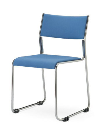 【送料無料】MG-C（F5）スタッキングチェア・会議イスクロームタイプ【布張り・4色選択】オフィス家具 会議 チェア/椅子 その1