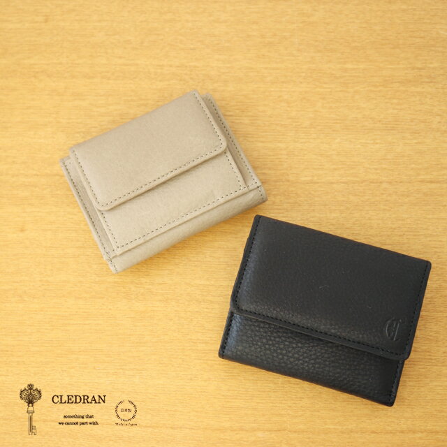 CLEDRAN （ クレドラン ） GALE SMALL WALLET( CL3059 )【 送料無料 日本製 3つ折り小さめ 財布 牛革 レディース ミニ ミニウォレット 】