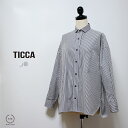 TICCA ( ティッカ ) ハリ&光沢のある綿100%生地 ドレープが美しいゆったりシルエットのスクエアビッグシャツ【 日本製 洗える 送料無料 40代 春 ...