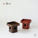 斉藤漆芸 三宝 小 ( 黒漆 / 朱漆 )【 お正月飾り 鏡もち 台 漆 箱入り 国産木曽檜 日本製 送料無料 鳥乃子 】