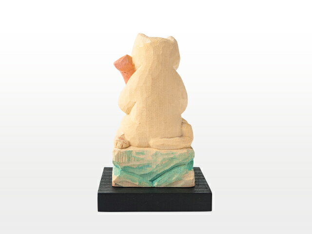 猫buddha 愛らしい猫の姿の七福神！弁財天さま ( 台座付 ) 【 ネコ 七福神 ニャン ブッダ budda 木製 縁起物 富貴繁栄 技芸上達 縁結び 弁財天 】