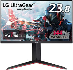 LG フレームレス ゲーミングモニター UltraGear 24GN650-BAJP 23.8インチ/フルHD/IPS/144Hz/1ms(GtoG)/FreeSync Premium/HDR/HDMI×2,DP/ピボット,高さ調節/3年安心・無輝点保証