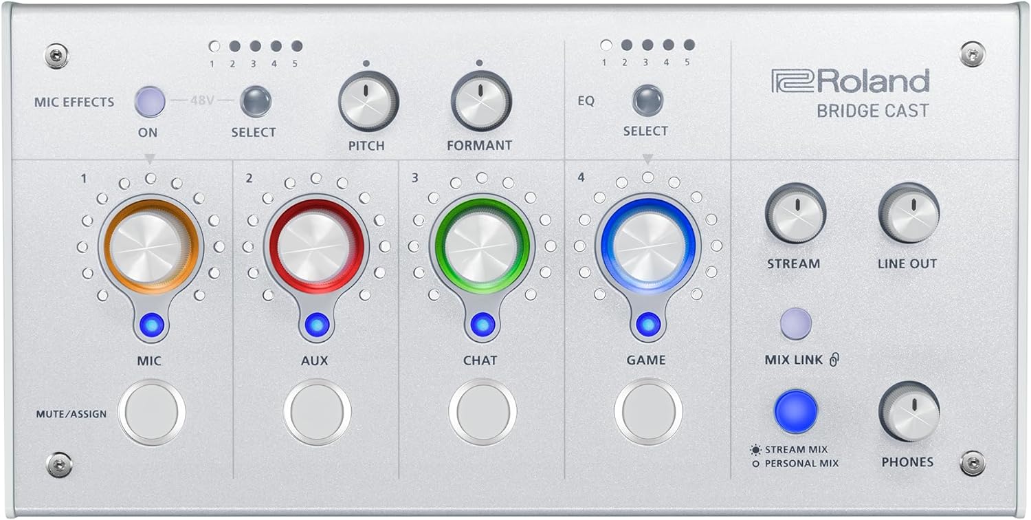 ローランド Roland ブリッジキャスト ゲーミングDACアンプ/オーディオインターフェース/配信用ゲーミングミキサー Mac/Windows/ゲーム機 モバイル対応 BRIDGE CAST アイスホワイト