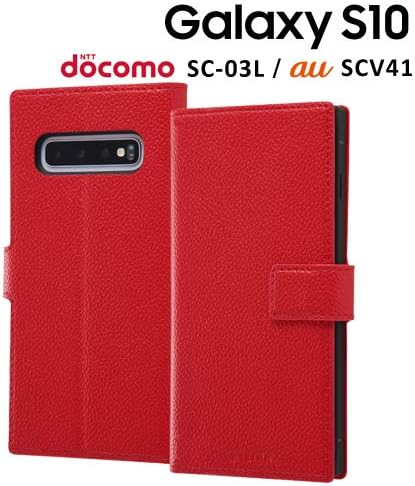 乐天商城 - RT-GS10TBC3/R(レッド) Galaxy S10用 手帳型カバー 横開きタイプ