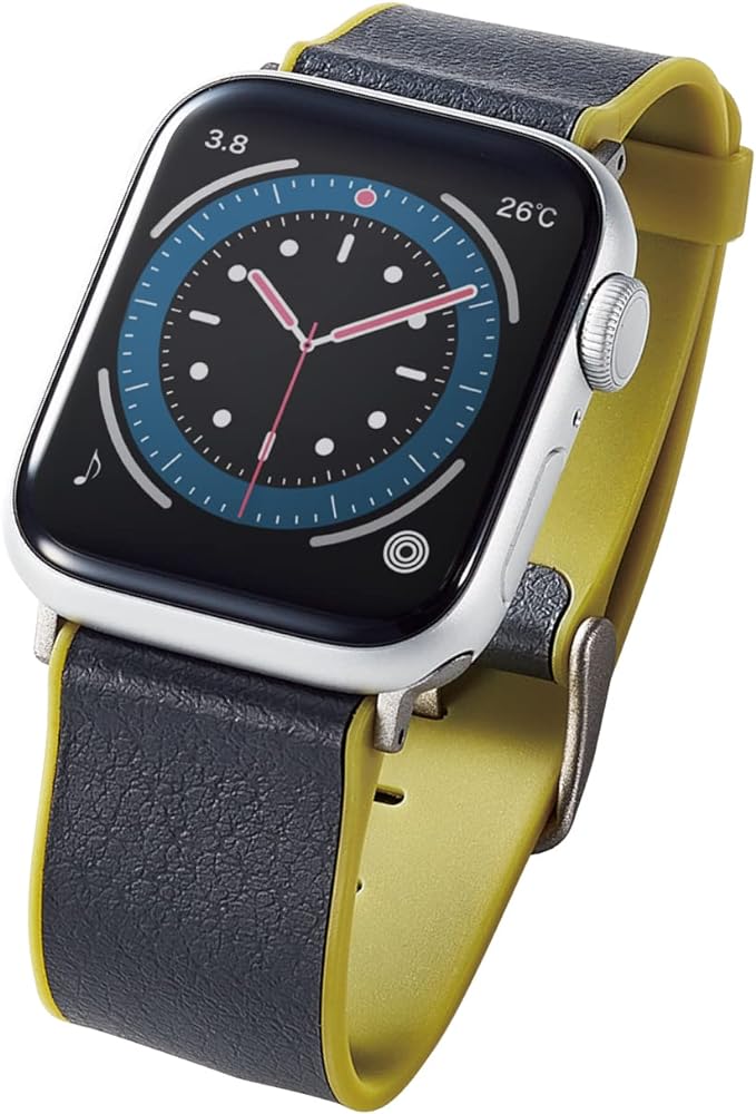 ���쥳�� Apple Watch (���åץ륦���å�) �Х�� 41mm 40mm 38mm �쥶�� �� TPU [����ǽ��餫�ʥ���������쥶�������] ��Apple Watch Series 8/7/SE2/SE/6/5/4/3/2/1 �б��� ���⡼�����֥�å��ߥ��꡼�֥��꡼�� AW-41BDMNOBK