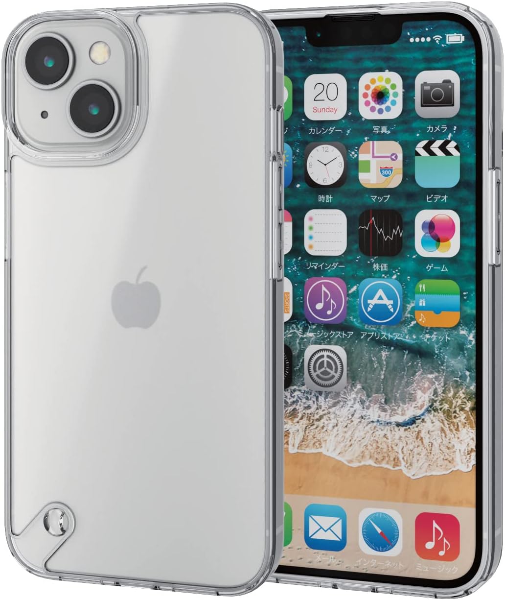 Rakuten - エレコム iPhone 14 / 13 ケース カバー ガラス 半透明 マット加工 指紋防止 シルキークリア PM-A22AHVCG1MCR
