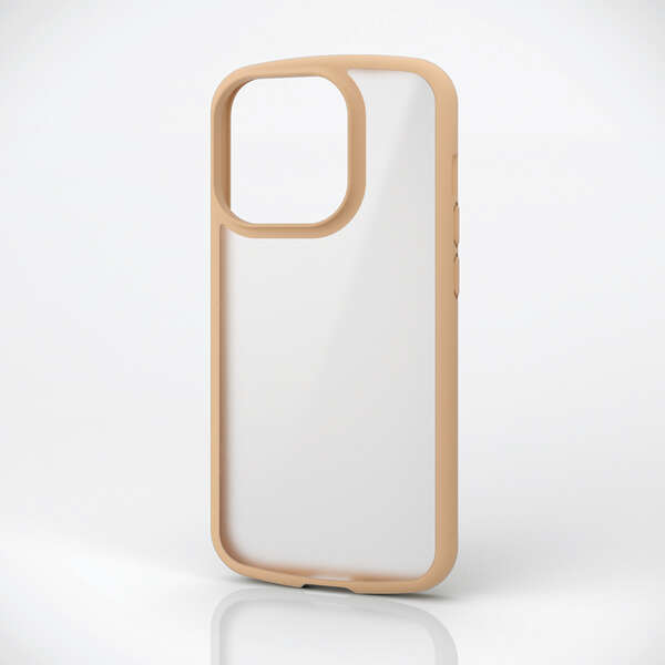 Rakuten - エレコム iPhone15 Pro ケース TOUGH SLIM LITE 半透明 耐衝撃 衝撃吸収 薄型 軽量 指紋防止 ストラップシート付き ストラップホール付き カフェオレ PM-A23CTSLFCSBE