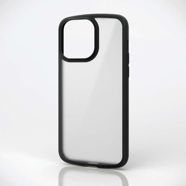 Rakuten - エレコム iPhone15 Pro Max ケース TOUGH SLIM LITE 半透明 耐衝撃 衝撃吸収 薄型 軽量 指紋防止 ストラップシート付き ストラップホール付き ブラック PM-A23DTSLFCSBK