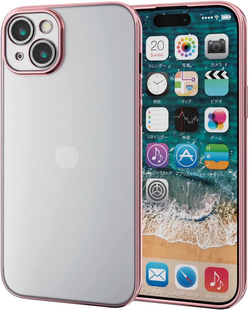 乐天商城 - エレコム iPhone15 Plus ケース カメラ保護 ソフト メタリック加工 ピンクゴールド PM-A23BUCTMKPN
