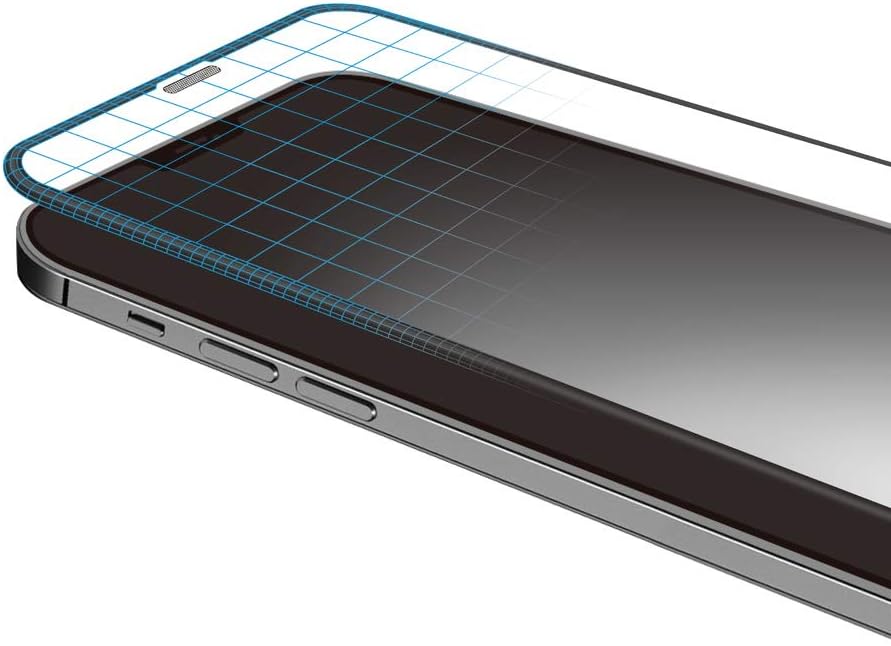 Deff ディーフ iPhone 12 Pro Max 用 BUMPER GLASS スクリーンプロテクター バンパーがついた耐衝撃タイプ (6.7インチ) UV ブルーライトカット