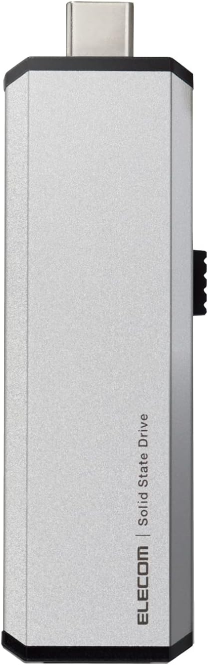 エレコム 外付けSSD 250GB USB3.2(Gen1) PS5/PS4(メーカー動作確認済) スライド式 Type-C&Type-A両対応 シルバー ESD-EWA0250GSV