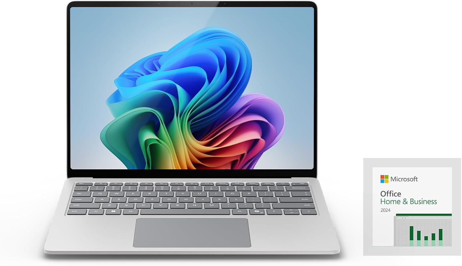 マイクロソフト Surface Laptop（第 7 世代） Office Home and Business 2024 Microsoft 365 Basic（1年無料版） 13.8インチ Snapdragon X Elite 16GB 512GB プラチナ EP2-18286