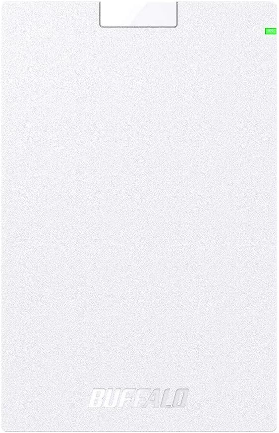 バッファロー BUFFALO USB3.2(Gen1)対応ポータブルHDD Type-Cケーブル付 1TB ホワイト HD-PGAC1U3-WA