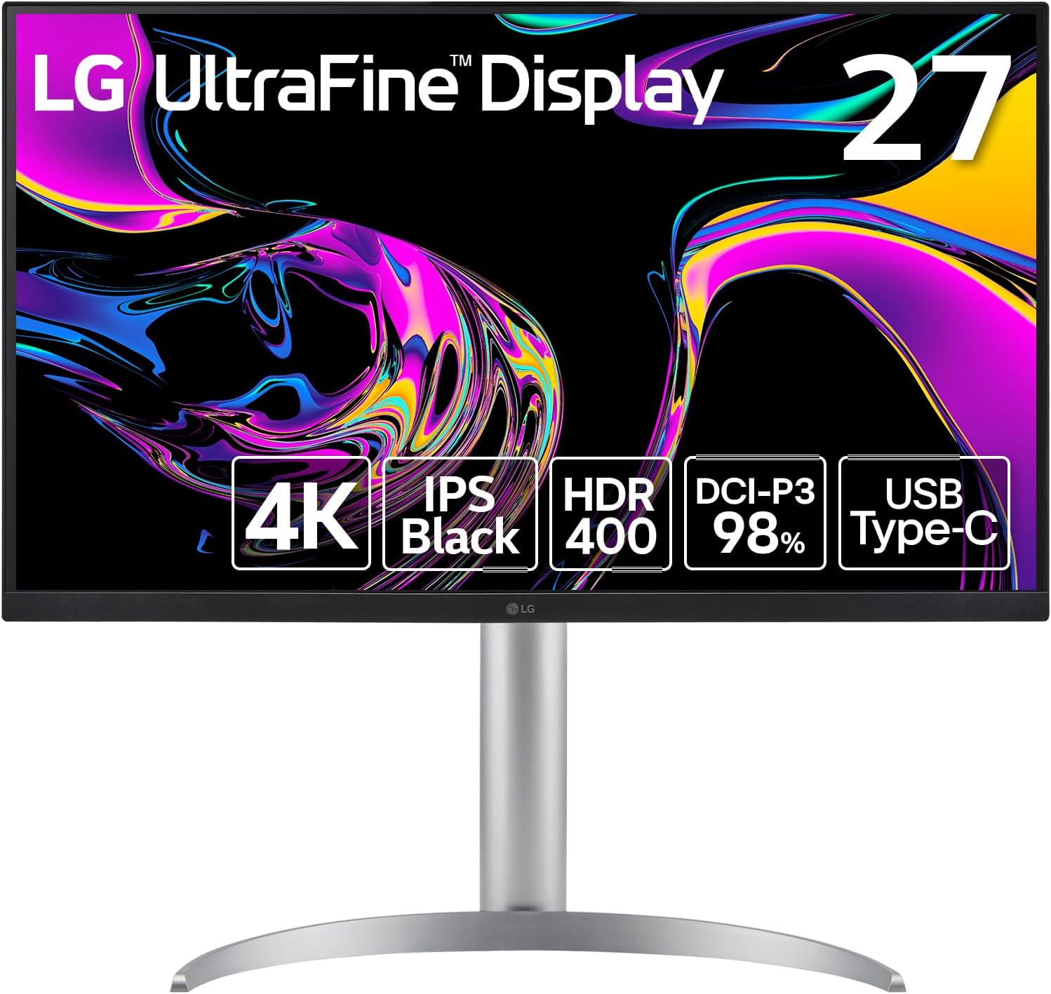 LG モニター ディスプレイ 27UQ850V-W 27インチ/IPS Black/4K (3840×2160)/DisplayHDR400/DCI-P3 98%/USB Type-C(USB Power Delivery 最大90W)/DisplayPort/HDMI×2/KVMスイッチ/チルト/高さ調節/ピボット対応/3年安心・無輝点保証