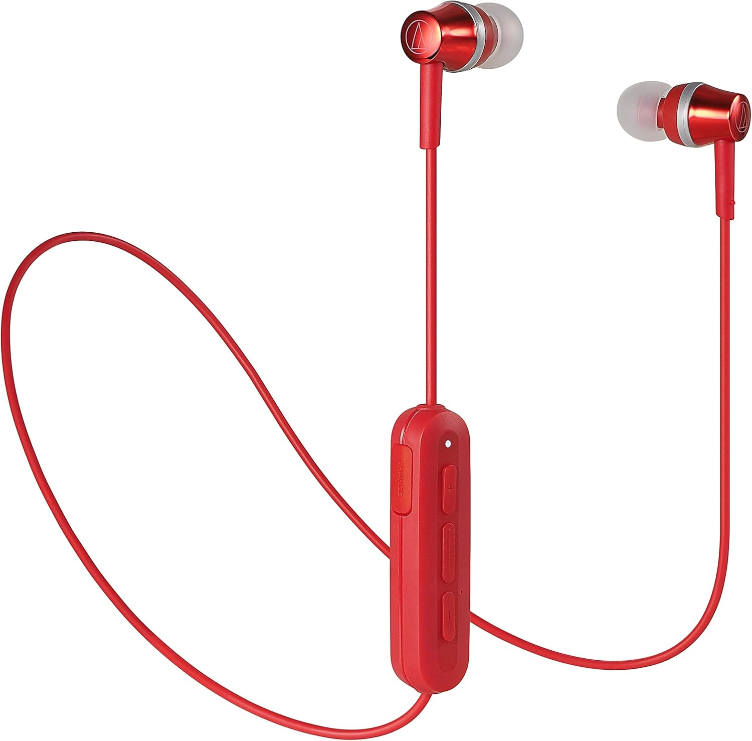 オーディオテクニカ SoundReality ワイヤレスイヤホン Bluetooth リモコン/マイク付 レッド ATH-CKR300BT RD