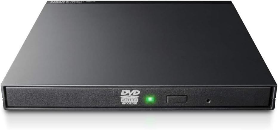 ロジテック DVDドライブ/USB2.0/薄型/オールインワンソフト付/ブラック
