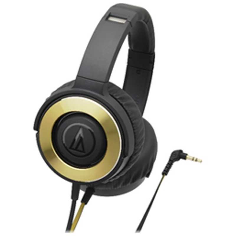 オーディオテクニカ SOLID BASS ポータブルヘッドホン 重低音 ブラックゴールド ATH-WS550 BGD