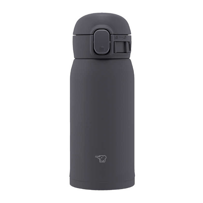 Rakuten - 象印 水筒 360ml 【使いやすい定番マグ】 洗いやすい シームレスせん 洗う点数3点のみ 軽量&コンパクト 保冷・保温 ワンタッチマグ ソフトブラック SM-WS36-BM