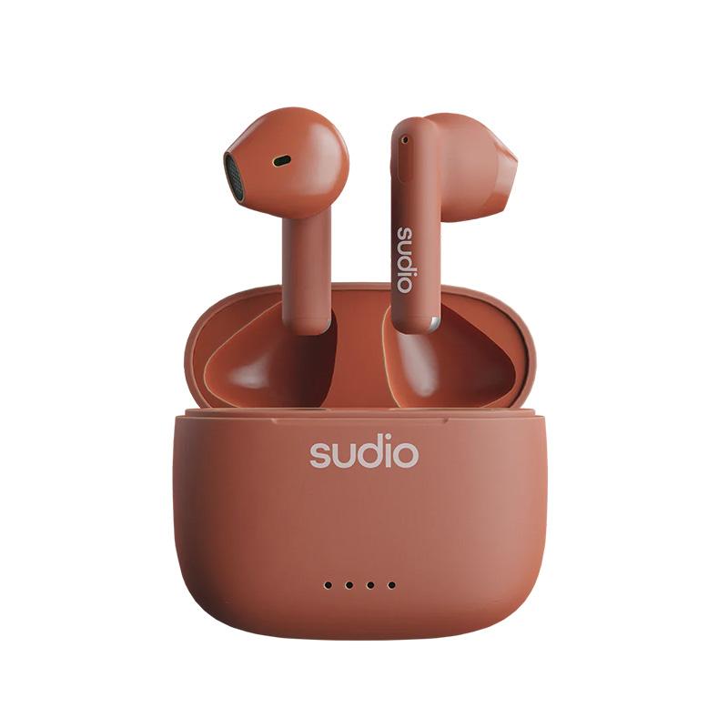 SUDIO A1 (シエナレッド) ワイヤレスイヤホン インナーイヤー型 (Bluetooth5.3 / マイク付き/iOS Android 対応 / IPX4レベル 防水設計) タイプC