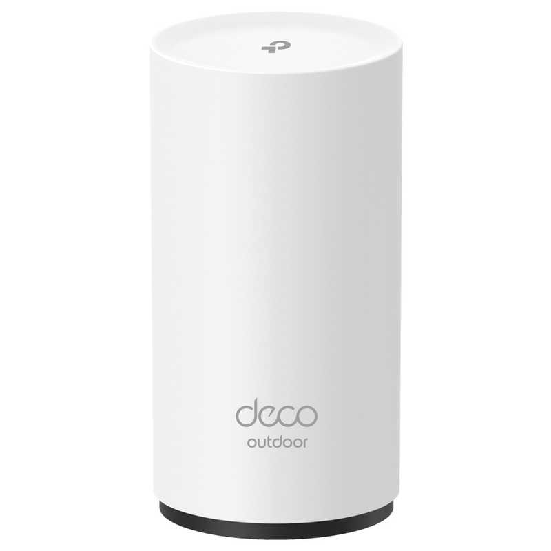 Deco X50-Outdoor AX3000 屋内外対応 メッシュWi-Fi 6システム PoE/AC給電対応 IP65防水・防塵性能 新品・未使用商品！ 屋外でも快適なWiFi通信を。・AX3000デュアルバンドWi-Fi 6:合計3000Mbps(2.4GHz:574Mbps・5GHz:2402Mbps)の高速通信。・選べる設置方法:支柱取り付け・壁掛け・据え置き対応。・IP65対応:優れた防水・防塵性能を備え、屋外でも使用可能。・PoE対応:LANケーブル一本でデータと電源を供給。・1台で動作:衛星インターネットシステム・4G/5G屋外ユニット(ODU)・ルーターと接続し、幅広い環境でネットワークを構築。本体サイズ(幅×高さ×奥行)mm 110.0mm×216.0mm×121.0mm本体重量 890g接続台数 150台以上利用間取り目安 ～4LDK/3階建無線規格 Wi-Fi 6(ax)/ac/n/a/g/b無線規格名称 Wi-Fi 6(ax)周波数 2.4/5GHz無線通信速度 AX30005GHz：2402Mbps（802.11ax）2.4GHz：574Mbps（802.11ax）アンテナ数(ストリーム数) 内蔵アンテナ×2複数のアンテナが信号を増幅させ、より多くの方向と広いエリアをカバーしますメッシュWifi メッシュWifi対応LANポート数 2ポートLANポート規格 ［有線ポート］ギガビットポート×2（各Decoユニット）（PoE対応＆WAN/LAN自動判別）IPv6 IPv6対応ビームフォーミング機能 ビームフォーミング機能ありMU-MIMO MU-MIMOありワンタッチ接続機能 ワンタッチ接続機能なしセキュリティ規格 WPA3付属品 ［パッケージ内容］Deco X50-Outdoorユニット×1AC電源アダプターLANケーブル×1壁掛け/支柱取り付け用キット（支柱取り付け用バンド・プラスチック製壁用アンカー・セルフタッピングねじ）Quick Installation Guide（かんたん設定ガイド） 5