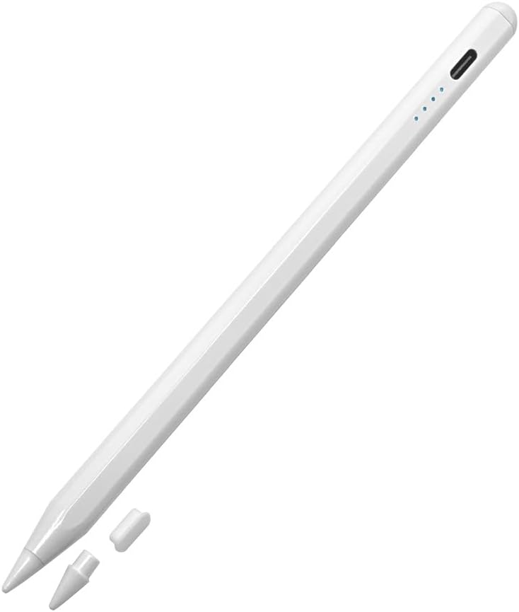 ラスタバナナ スマホ タブレット タッチペン iPad 専用 Type-C充電口 パームリジェクション対応 傾き検知機能 ホワイト RTP15WH 新品・未使用商品！ ●本製品はパームリジェクション対応の充電式タッチペンです。画面に手を乗せて操作ができます。●高感度でペン先が細いので、正確にスラスラ操作できます。●ペンの傾きによって線の太さを変えられる傾き検知搭載です。●電源ONから90分経つと自動で電源がOFFになるので、電源の消し忘れを防ぎます。●ペアリングは不要で、電源をONにするだけで簡単に使用できます。●手袋をしたままでも使用できるので、寒い日の屋外や仕事柄手袋が必要な場合でも使用できます。●約30分で充電できます。●連続で約7時間使用できます。●磁気吸着でiPadや机にくっつきます。●軸の一部が平らになっており転がりを防止します。●付属する充電ケーブル(USB-A to Type-C)を使用してパソコンのUSB-AポートやUSB-Aポート搭載の充電器等から本製品を充電できます。●本製品の電池残量を一目で確認できる電池残量表示LEDランプ付き。メーカー ‎テレホンリースブランド ‎ラスタバナナ製品型番 ‎RTP15WHカラーホワイト対応機種 ‎iPad本体約：165mm重量：14g素材 ‎アルミ合金ペン先 : POMタッチセンサー:ABS、充電差込口キャップ:シリコン電池:リチウムイオン電池、充電時間:約30分梱包内容::製品本体×1、充電ケーブル、(USB-A to USB Type-C)×1、充電差込口キャップ×1、交換用ペン先×1、取扱説明書×1 5
