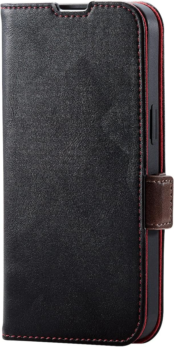 Rakuten - エレコム iPhone 13 Pro/レザーケース/手帳型/耐衝撃/磁石付き/ブラック