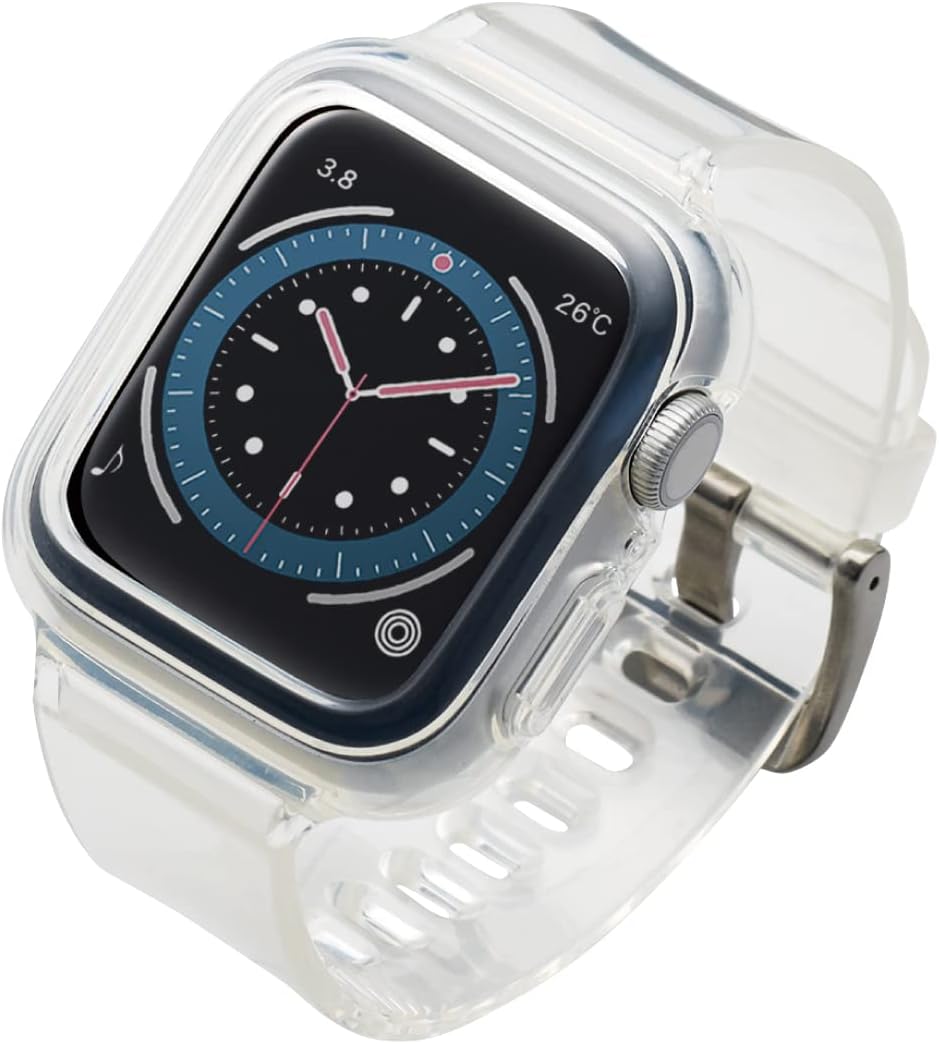 エレコム Apple Watch (アップルウォッチ) ケース バンパー バンド一体型 40mm [Apple Watch SE2 SE 6 5 4 対応] 透明 クリアデザイン ソフト TPU クリア AW-20SBBUCR