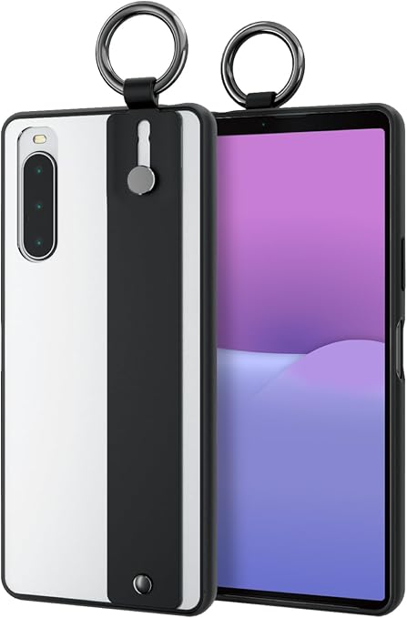 乐天商城 - エレコム Xperia 10 V [ SO-52D / SOG11 ] ケース ハンドバンド 落下防止 耐衝撃 [細部まで緻密にフィットする極み設計] ブラック PM-X232HVHBBK